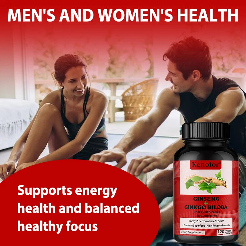 Ginkgo Biloba 1000mg Capsules – Vitamin B, Zinc, Memory Support Herbal Supplement Qst