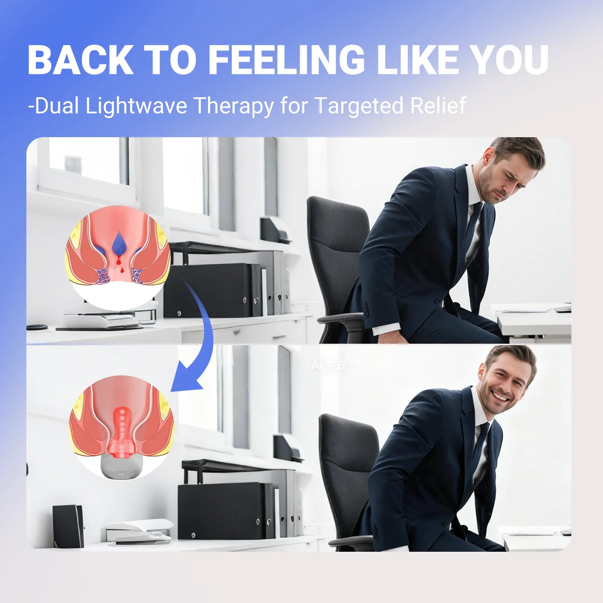 Red Light Therapy Massager – 4-Mode Men's Comfort Device Light Therapy Massager Qst