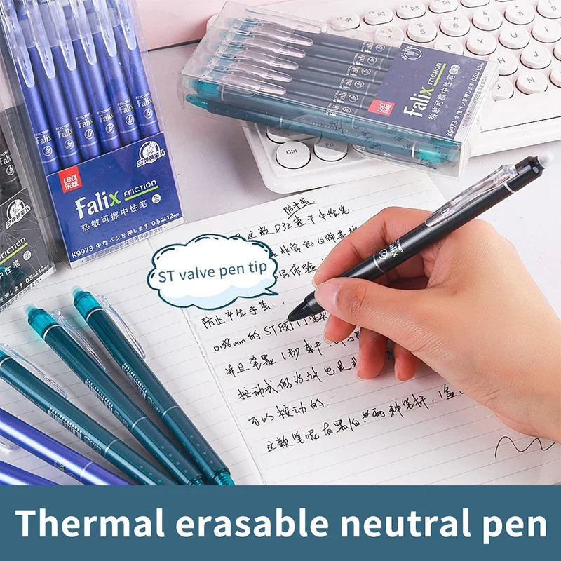 Erasable Gel Press Ballpoint Pens – School & Office Stationery Erasable Gel Pen Qme