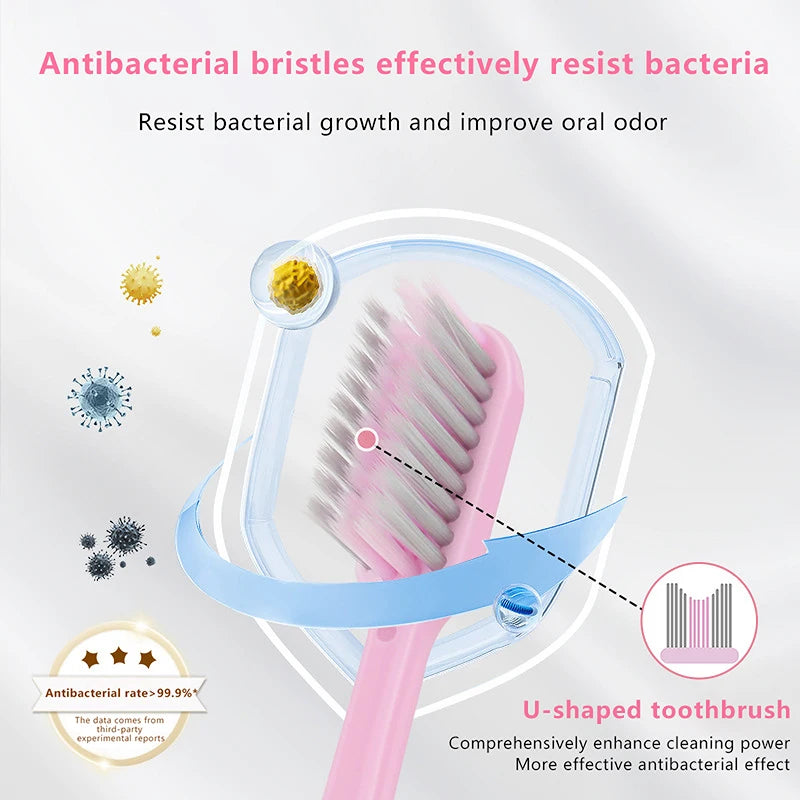 Silver Ion Folding Orthodontic Toothbrush – U-Shape Soft Bristle Orthodontic Toothbrush Qst