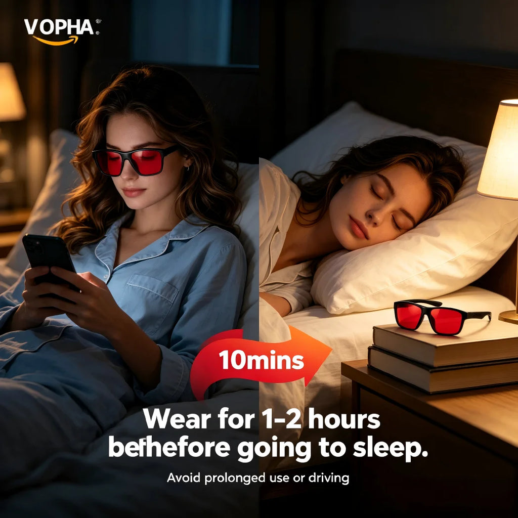 VOPHA S68 Blue Light Blocking Glasses – Unisex Rectangle Blue Light Glasses Qst