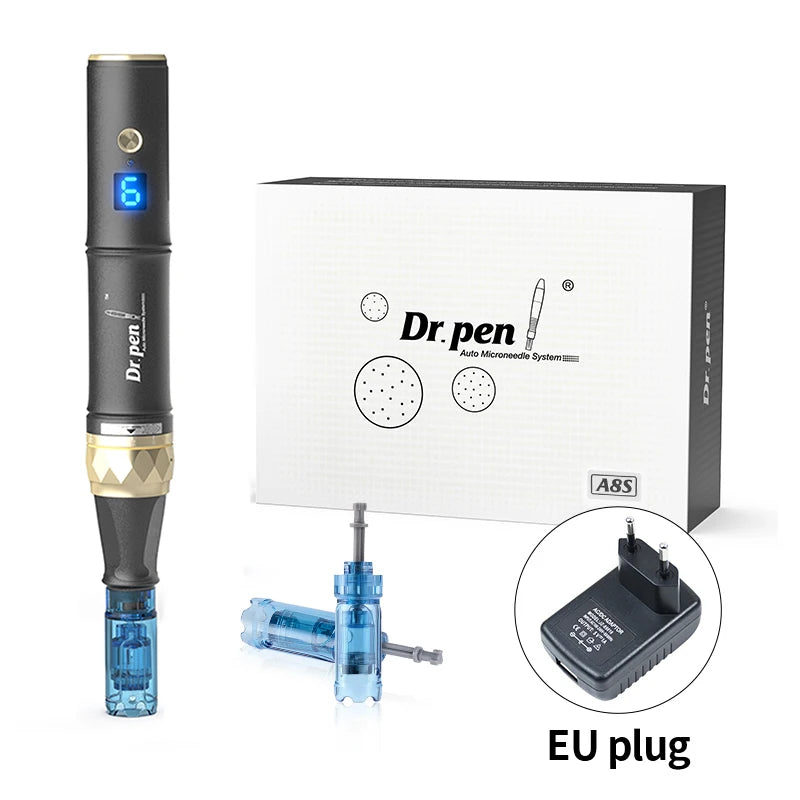 Dr. Pen Ultima A8S Wireless Microneedling Pen – 6-Speed Derma Microneedling Pen Qst Dr pen EU plug