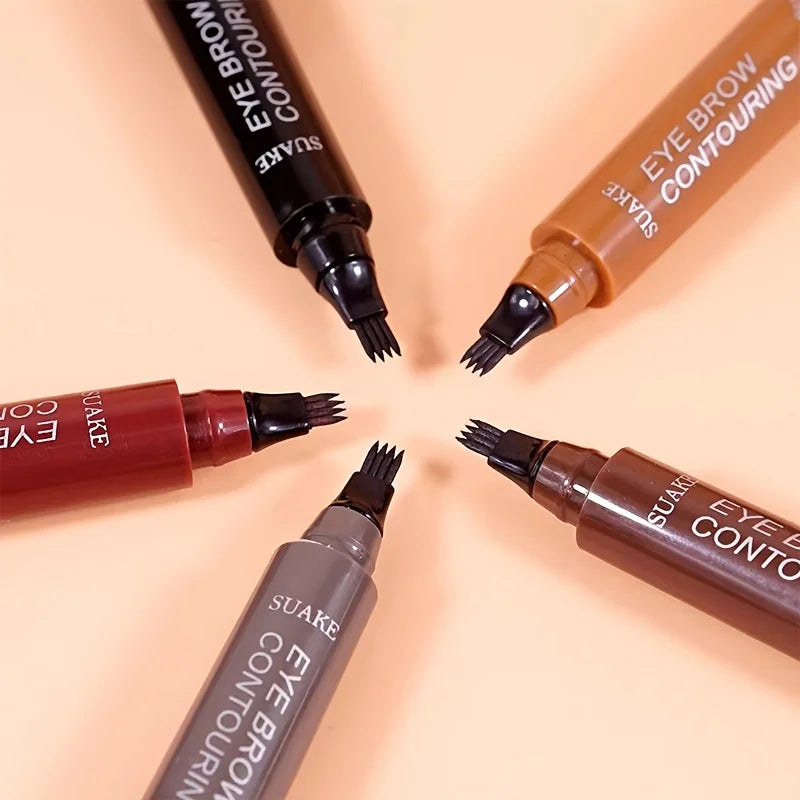 4-Point Waterproof Liquid Eyebrow Pencil | Long-Lasting Brow Pen Eyebrow Pencil Qme