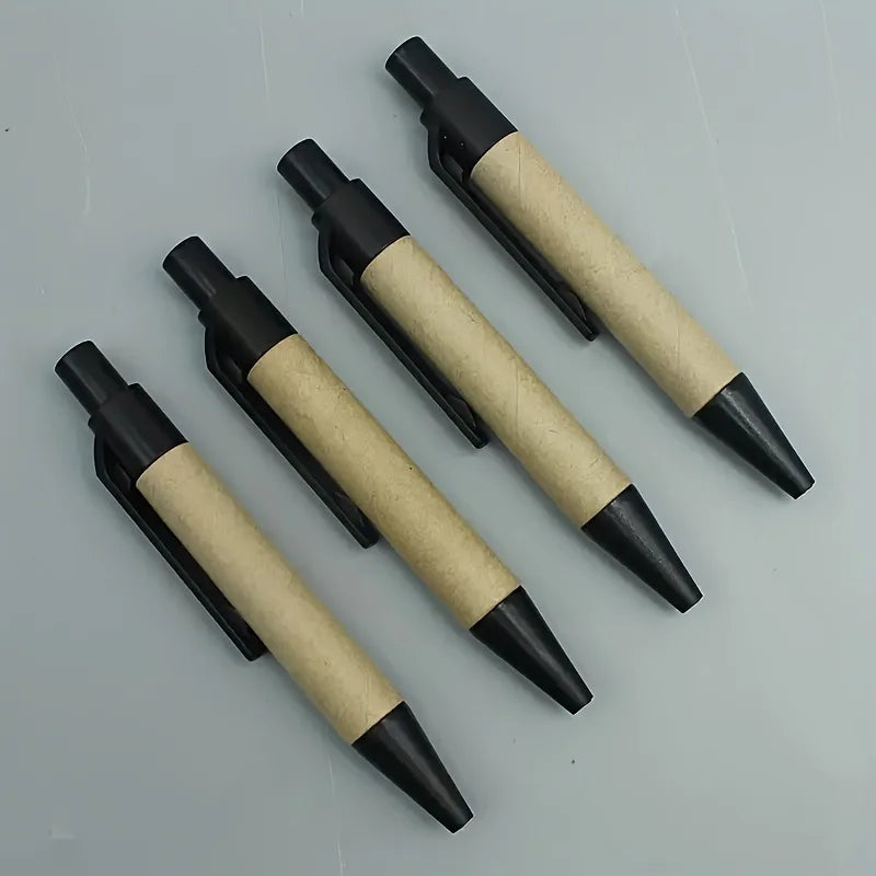 Eco-Friendly Recycled Paper Ballpoint Pen | Black Ink Mini Ballpoint Pen Qme