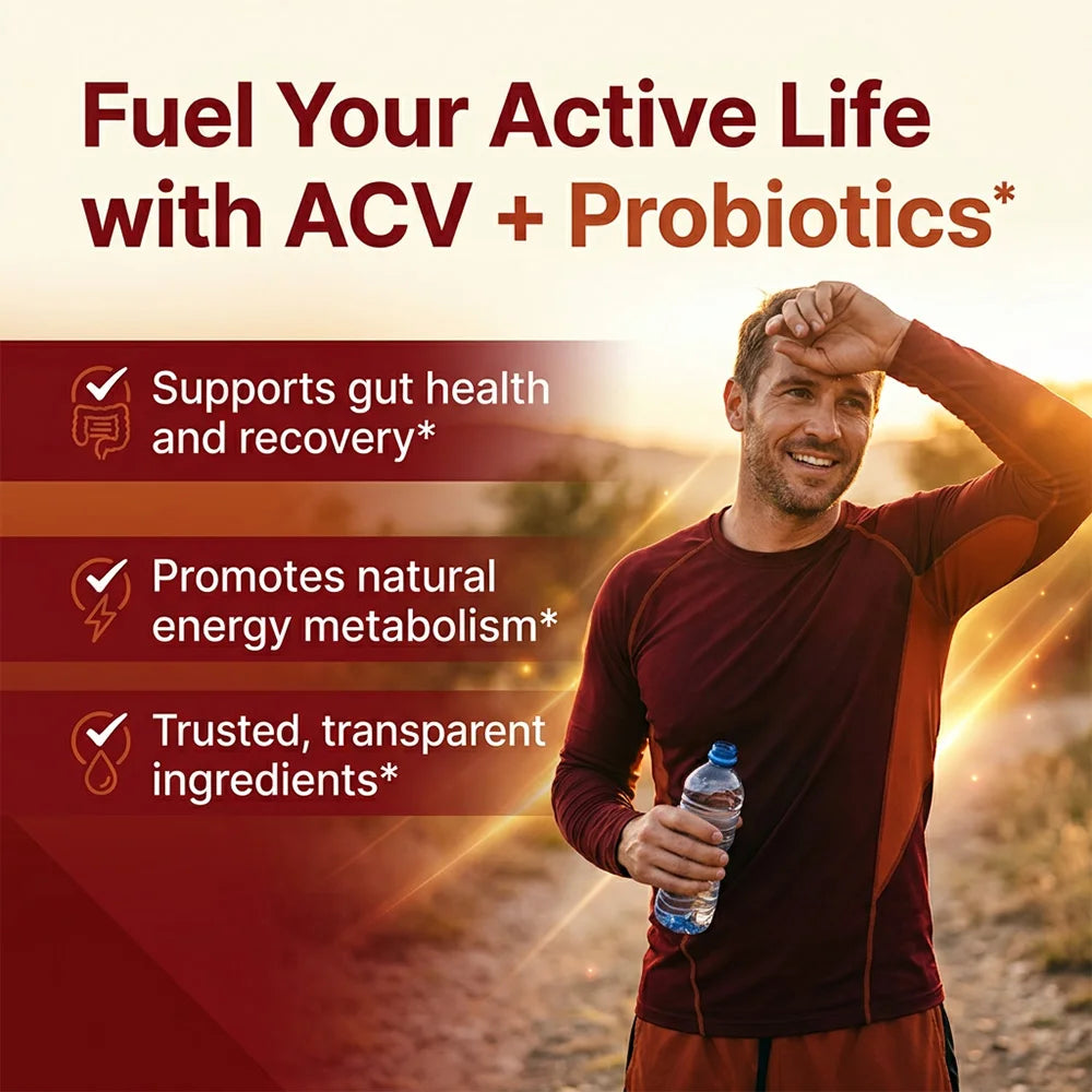 Apple Cider Vinegar Capsules with Probiotics, Turmeric & Ginger Wellness Supplement Qst