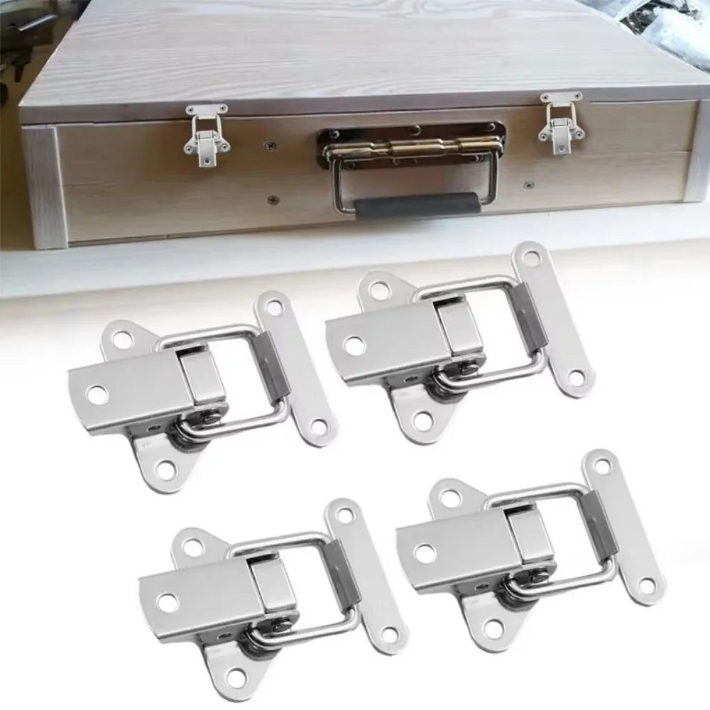 10-Pack Stainless Steel Cabinet Latch Hasp | Storage Box Lock Cabinet Latch Hasp Qme