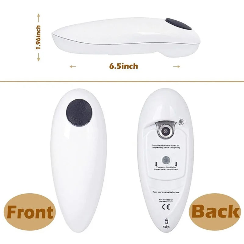 Rechargeable Electric Can & Jar Opener – Portable Stainless Steel Electric Can Opener Qme
