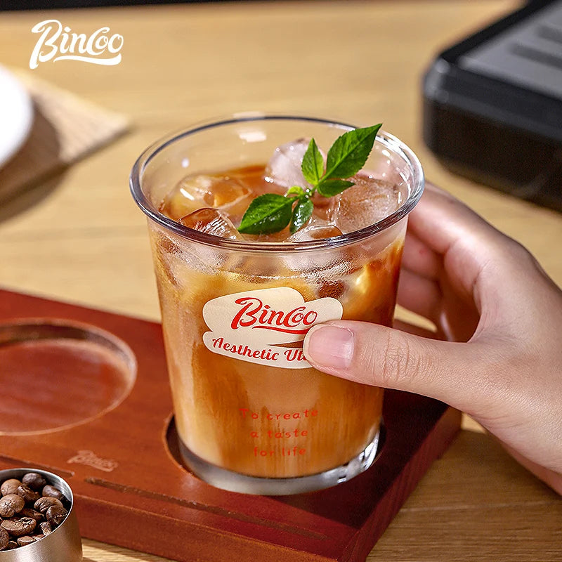 Bincoo 300ml Iced Coffee Glass – Clear Highball Tumbler Coffee Glass Tumbler Qst