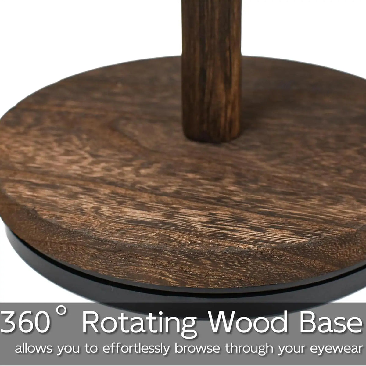 Wooden 360° Rotating Glasses Organizer Tray & Display Stand Eyewear Display Stand Qme