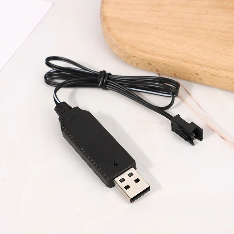 USB Charging Cable 3.7V SM-2P for RC Cars & Drones RC Battery Charger Cable Qme