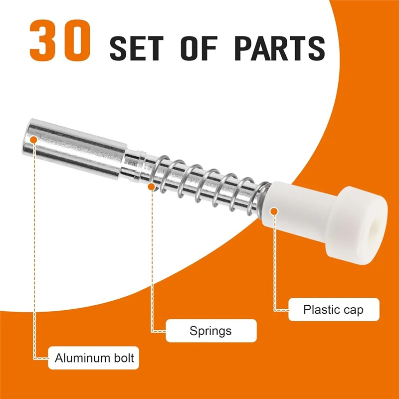 Window Screen Replacement Plunger Pins 5/32" – 30-Pack Screen Frame Hardware Qme