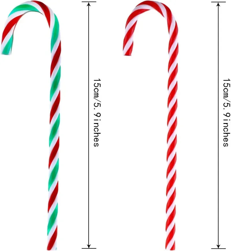 Christmas Candy Cane Acrylic Hanging Ornaments | 5 Colors Christmas Tree Ornament Qme