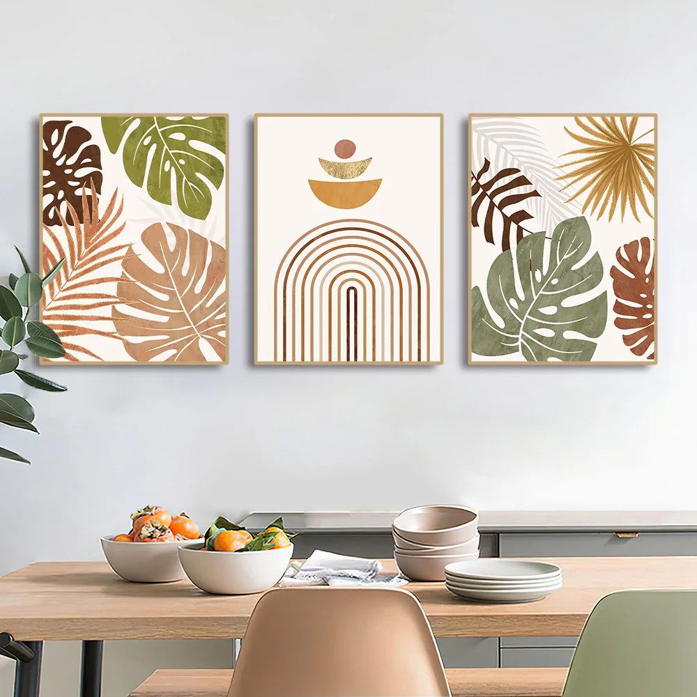 Boho Abstract Canvas Wall Art – Geometric Desert Print Canvas Wall Art Qst