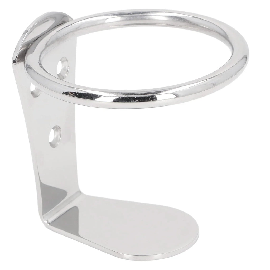 Stainless Steel Wall Mount Drink Holder – Boat, RV & Yacht Wall Mount Cup Holder Qme SILVER