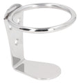 Stainless Steel Wall Mount Drink Holder – Boat, RV & Yacht Wall Mount Cup Holder Qme SILVER