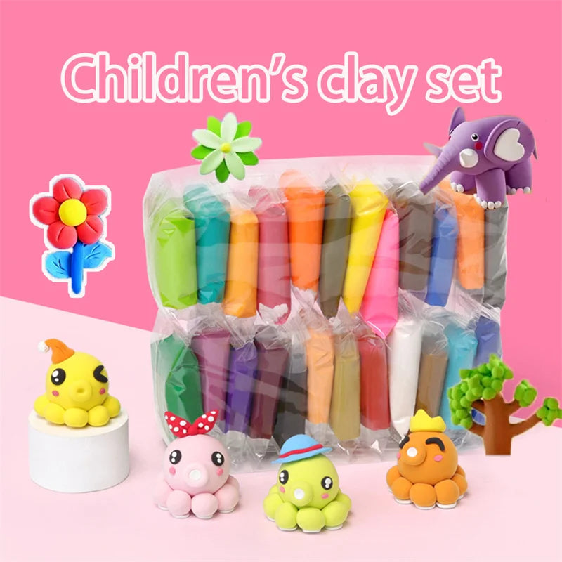 Air-Dry Clay Set with Carving Tools – 12, 24 & 36 Colors Clay & Sculpting Kit Qme