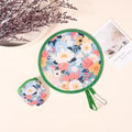 Mini Japanese Folding Fan Flower Pattern – Pocket Collapsible Folding Handheld Fan Qme A3
