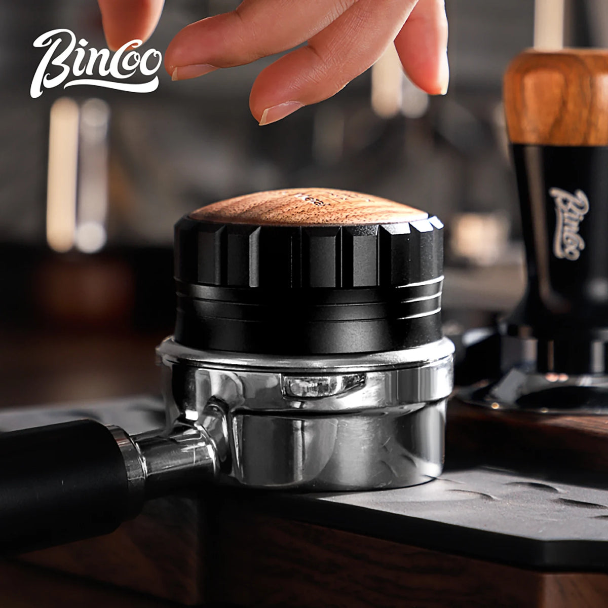 Bincoo 51/58mm Coffee Tamper & Distributor Kit – Stainless Steel Espresso Tamper Kit Qst