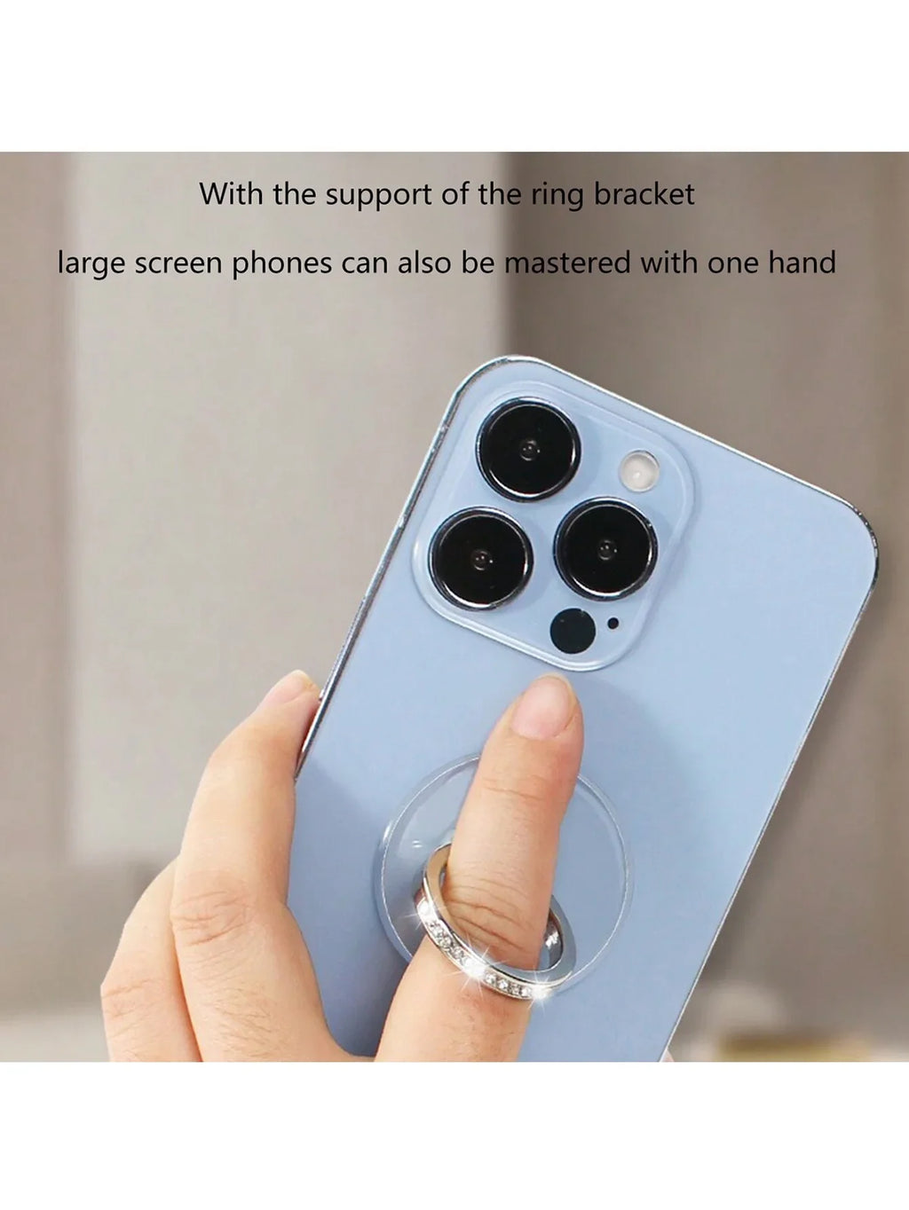 Crystal Diamond Ring Buckle Phone Stand – 360° Rotating Grip Phone Ring Stand Qme