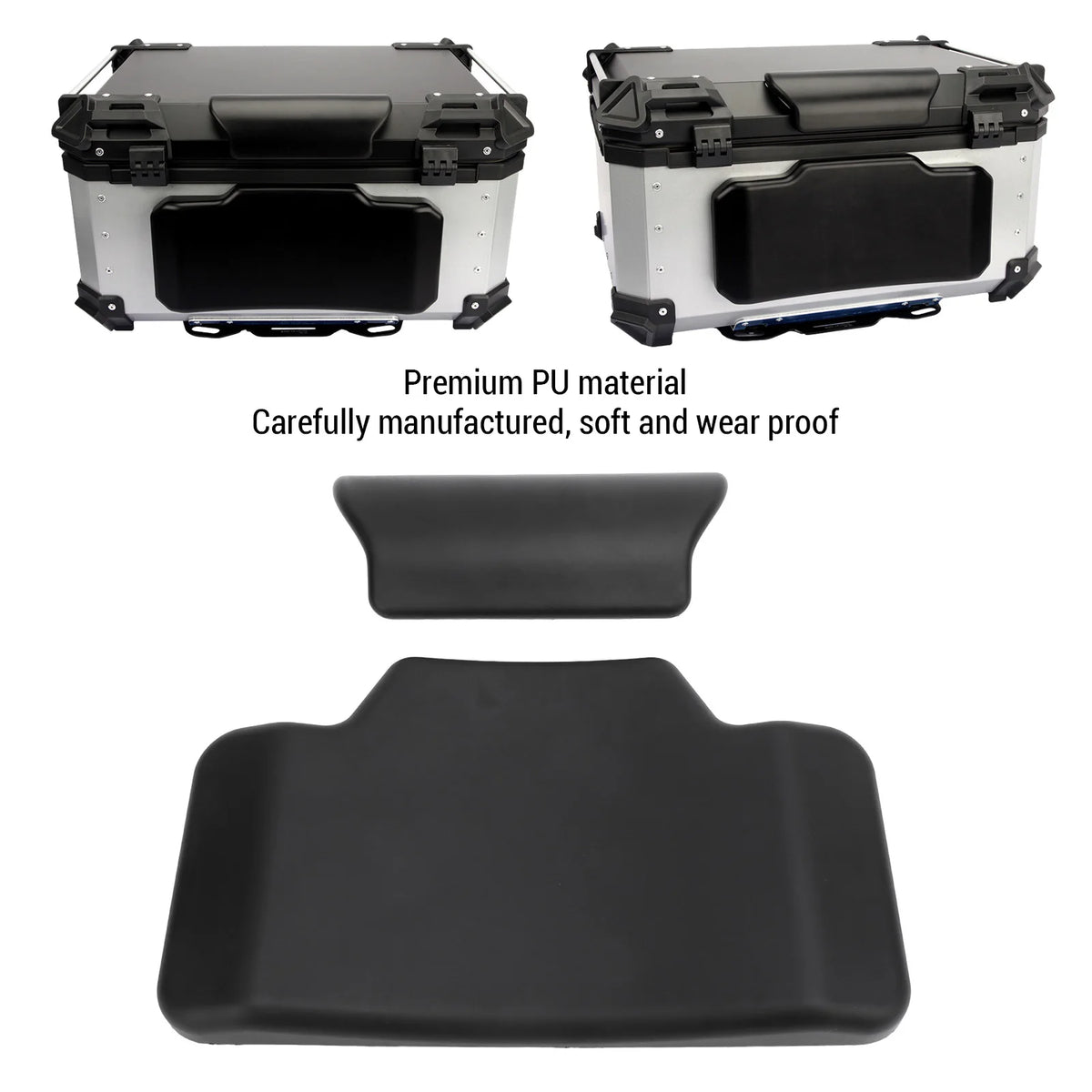 Motorcycle Top Box Backrest Pad – PU Leather for 55L 65L Cases Motorcycle Backrest Pad Qst