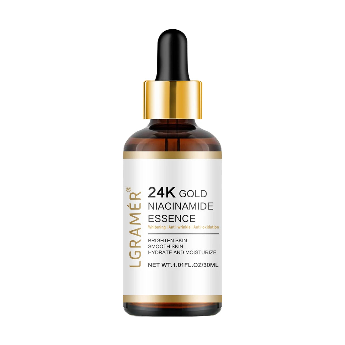 24K Gold Hyaluronic Acid Facial Serum – Nicotinamide & Collagen Facial Serum Qst 30ml