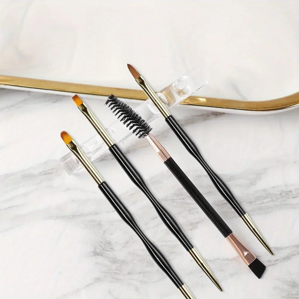 5-Groove Acrylic Nail Brush Holder – Transparent Pen Rest Rack Nail Brush Holder Qme