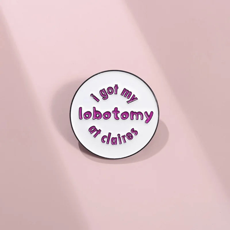 Creative Round Enamel Pin Brooch – Funny Metal Lapel Badge Enamel Lapel Pin Qme