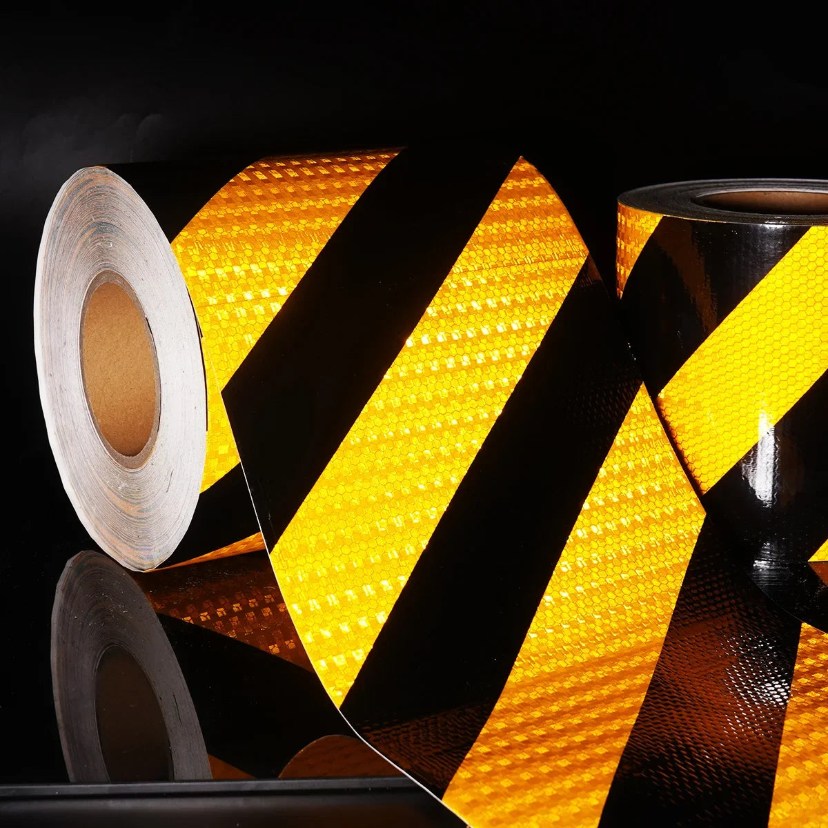 Yellow Reflective Adhesive Tape – Waterproof PVC Hazard Strips Reflective Safety Tape Qme