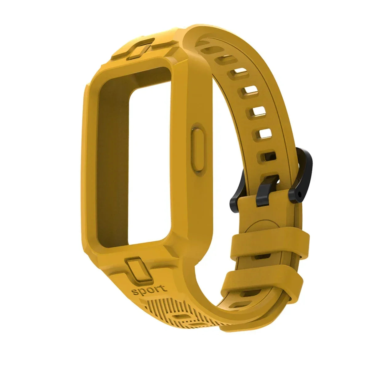 Silicone Strap for Huawei Band 9 8 7 6 – 20 Colors Smart Watch Strap Qme Yellow For Honor band 6