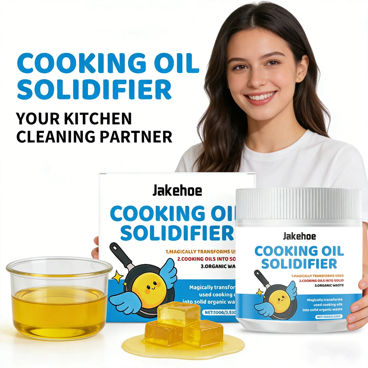 Kitchen Waste Oil Coagulant – Eco-Friendly Solidifying Agent Oil Disposal Agent Qme