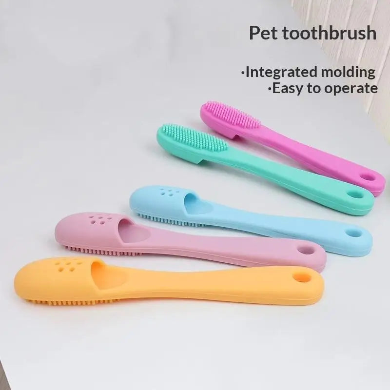 Pet Finger Toothbrush – Soft Reusable Dental Tool for Dogs & Cats Pet Finger Toothbrush Qme