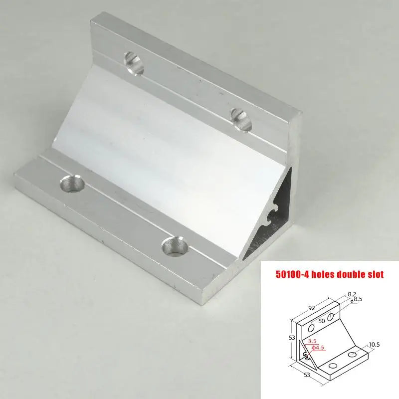 Cast Aluminum 90° Angle Bracket – 20 30 40 45 Series Profile Angle Bracket Qme 50100 4holes