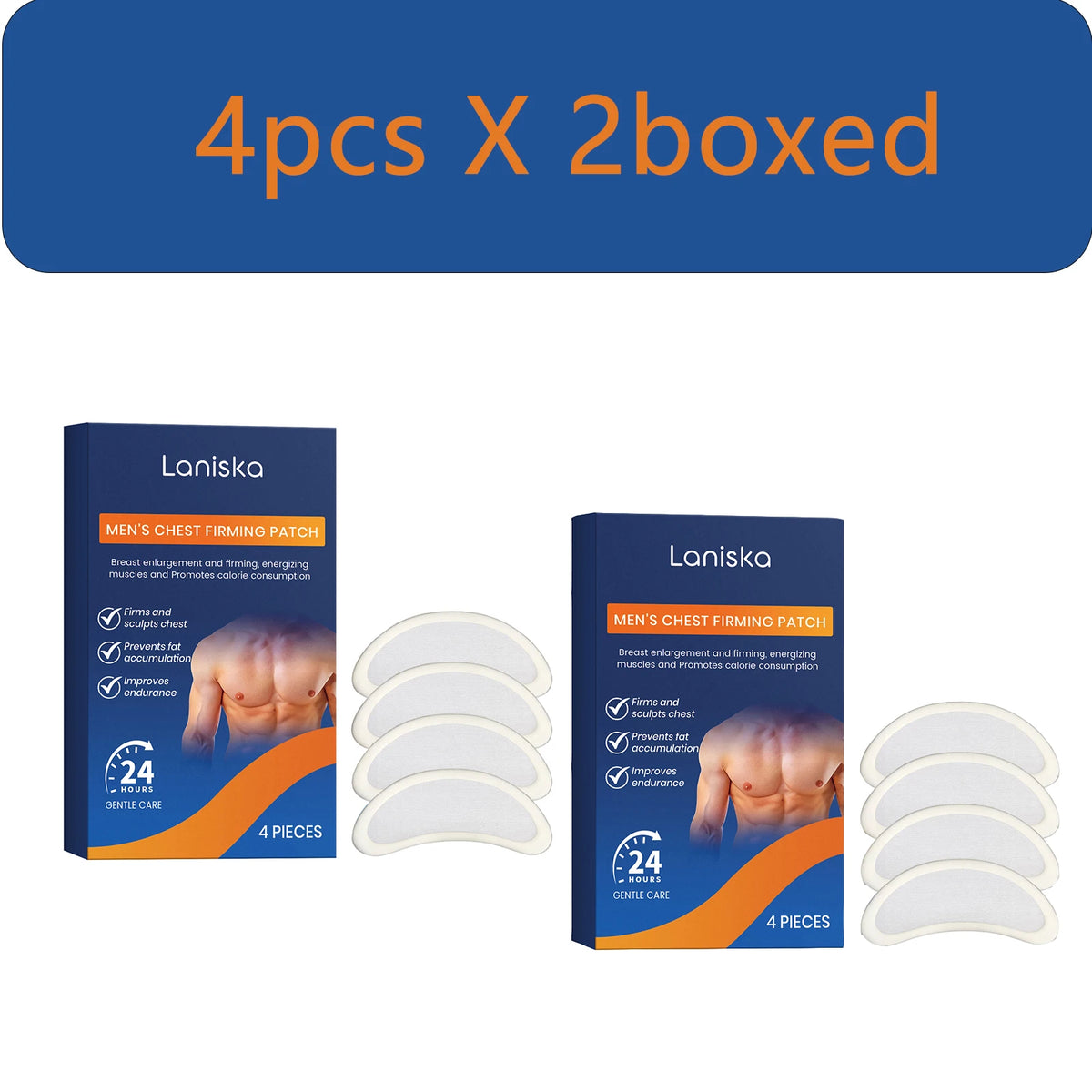Men's Chest Firming Patches – Breathable Sculpting Body Patch Body Sculpting Patch Qst 4pcs x 2boxed