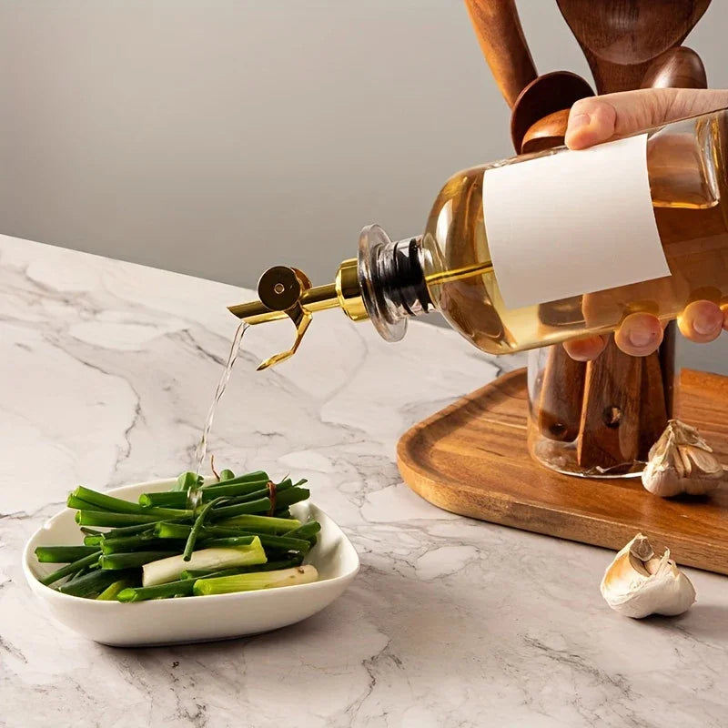 Glass Olive Oil Dispenser Bottle – Vinegar & Seasoning Oil Dispenser Bottle Qme
