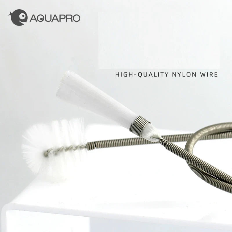 Aquarium Spring Brush Cleaning Tool – Fish Tank & Fishbowl Aquarium Cleaning Brush Qme