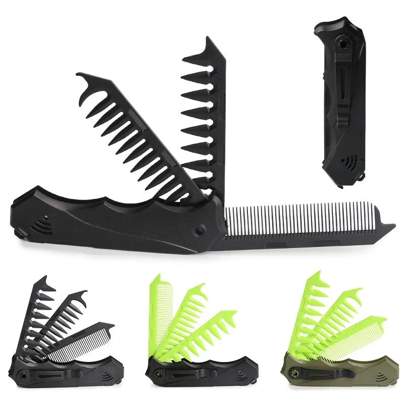 Pocket Folding Wide Tooth Comb – Beard & Hair Styling | Qme Folding Hair Comb Qme