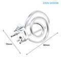 2000W 220V Coffee Maker Stainless Steel Heating Element Coffee Machine Part Qme A