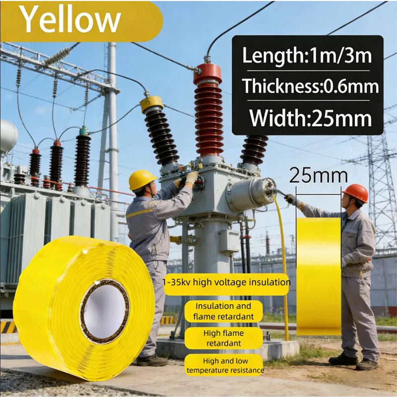 Silicone Self-Adhesive Waterproof Insulation Tape | Flame Retardant Silicone Insulation Tape Qme