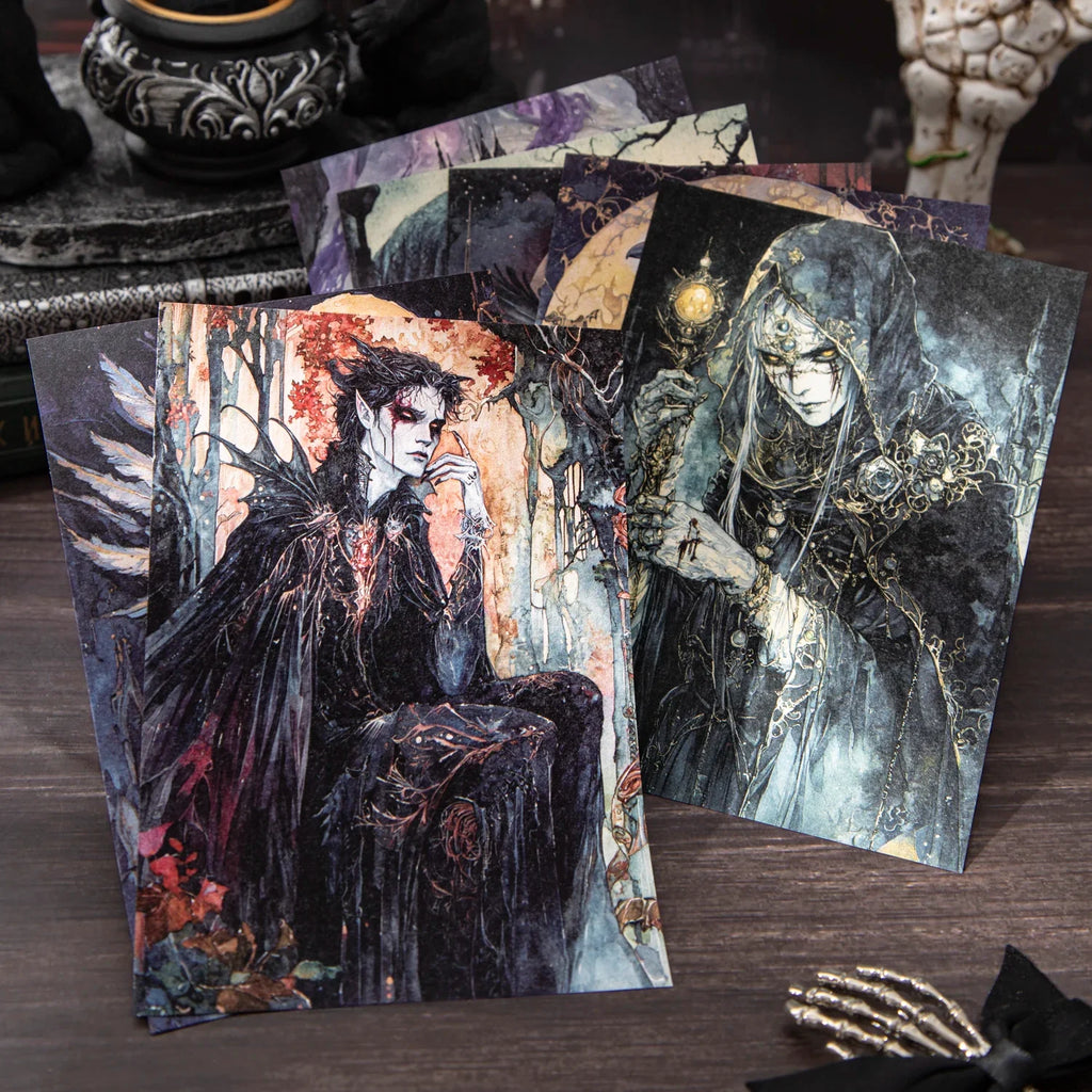 Gothic Dark Fantasy Writing Paper 30 Sheets – DIY Journal Decorative Craft Paper Qme