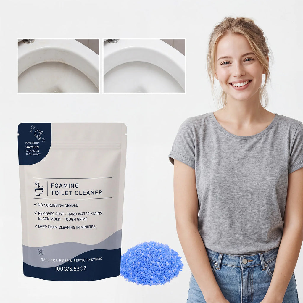 100G Bubble Toilet Cleaner Powder – Foam Stain & Odor Remover Toilet Cleaner Powder Qst