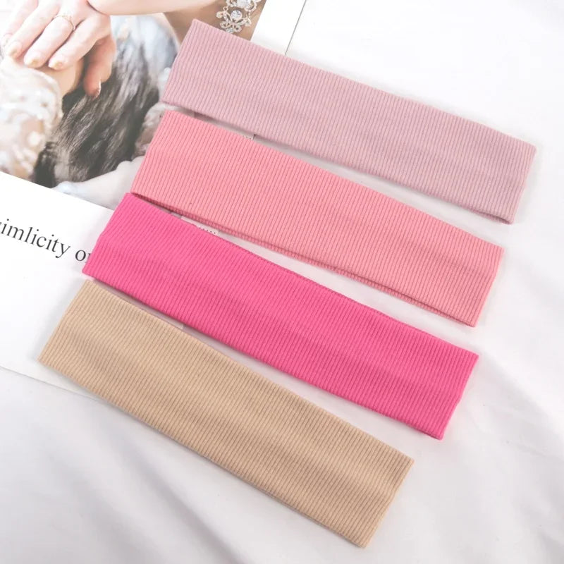 Women's Sports Headbands 4-Pack – Fitness, Yoga & Face Wash Sports Headbands Qme A7