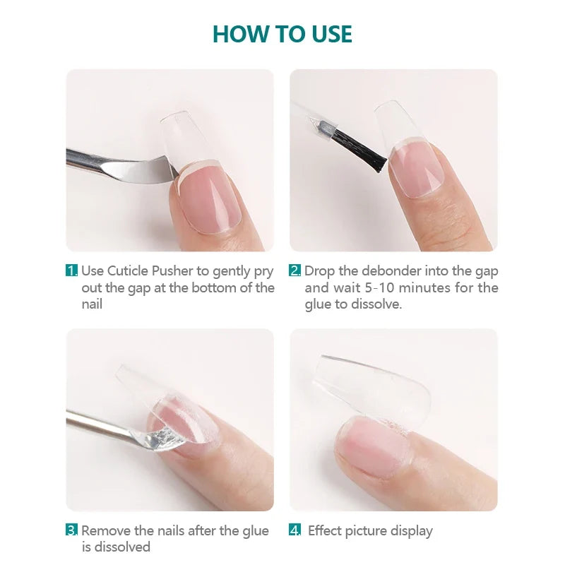 Nailpop Nail Glue Debonder – False Nail & Rhinestone Remover 2pc Nail Glue Debonder Qme