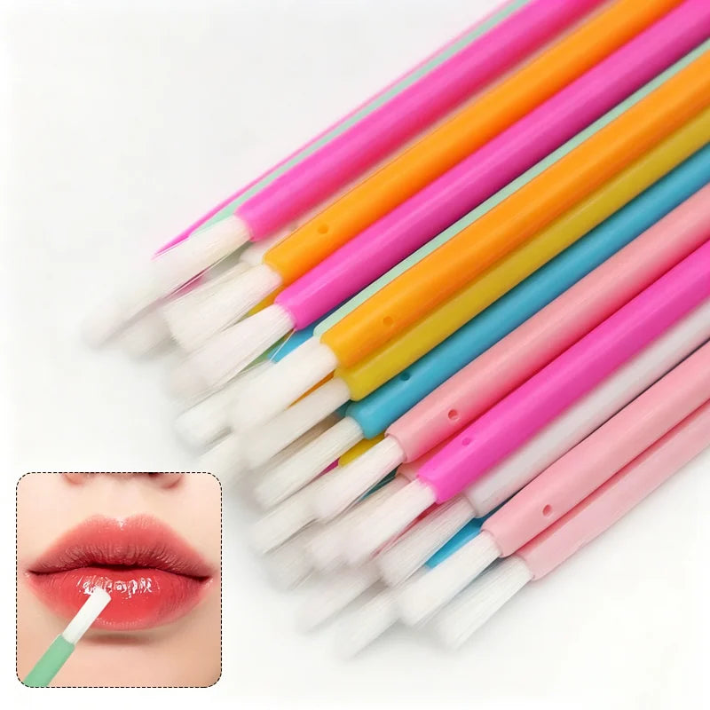Disposable Nylon Fiber Lip Brush Wands – 50 Pk Applicator Lip Brush Applicator Qme