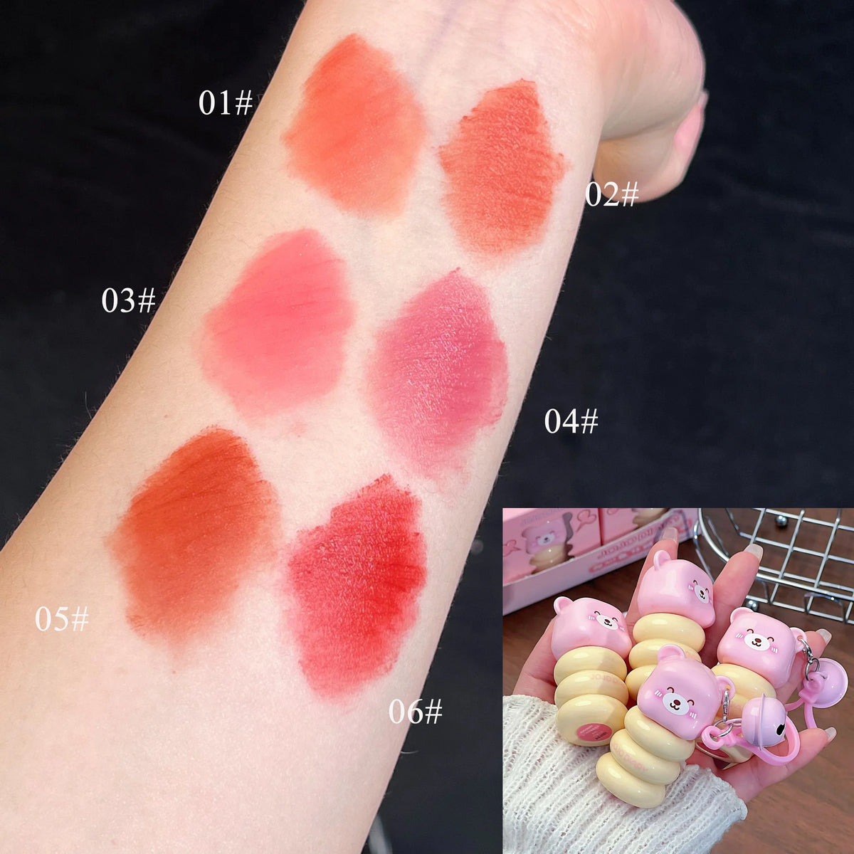 JOJO DAILY Pink Bear Velvet Matte Lip Cream – 6 Shades Matte Lip Cream Qme