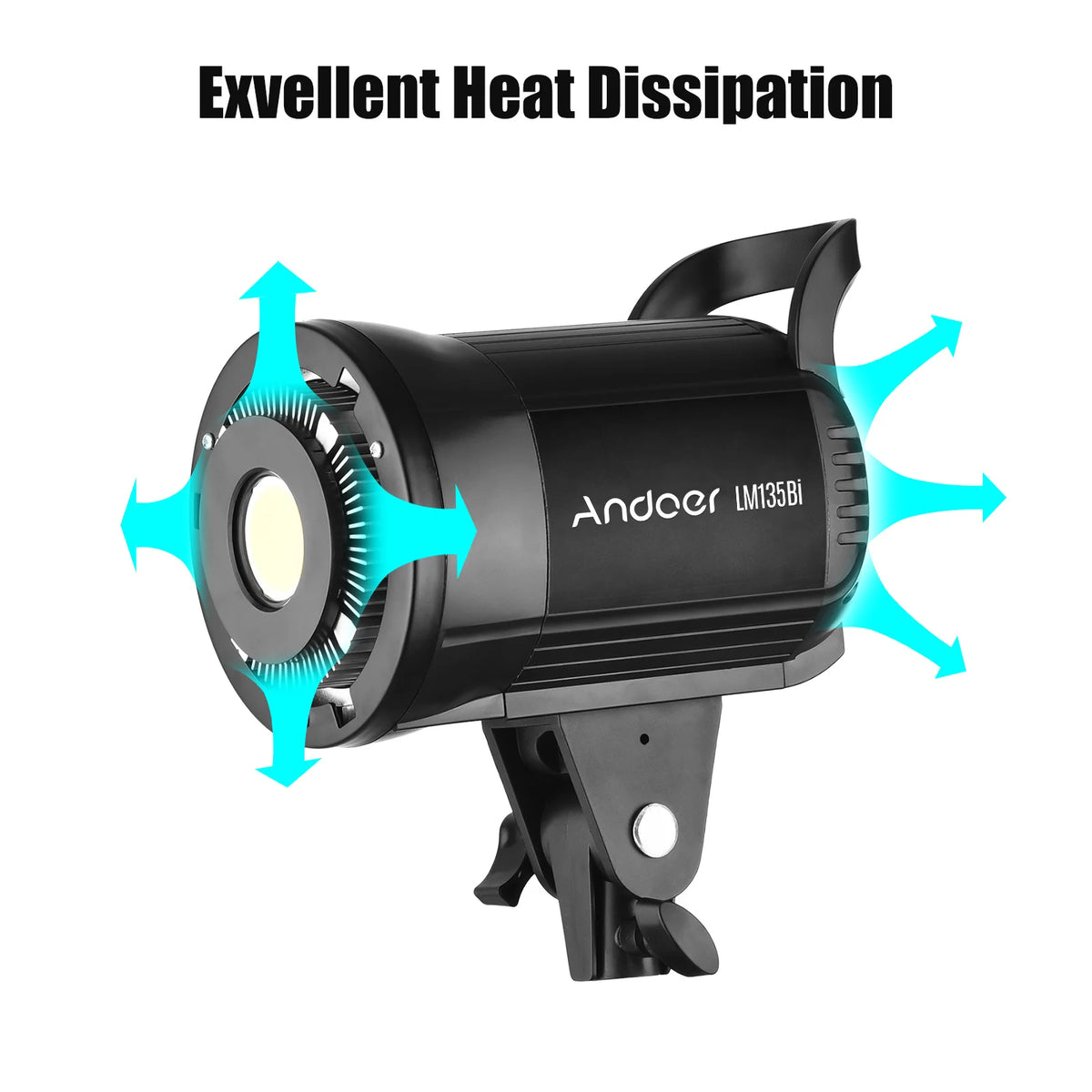 Andoer 135W Bi-Color LED Studio Video Light | Bowens Mount LED Studio Light Qst