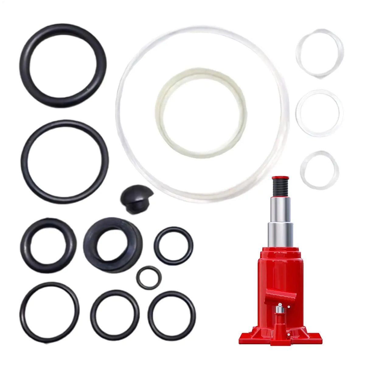 Floor Jack Seal O-Ring Kit – 15-Piece Hydraulic Rebuild Set Jack Seal Repair Kit Qme