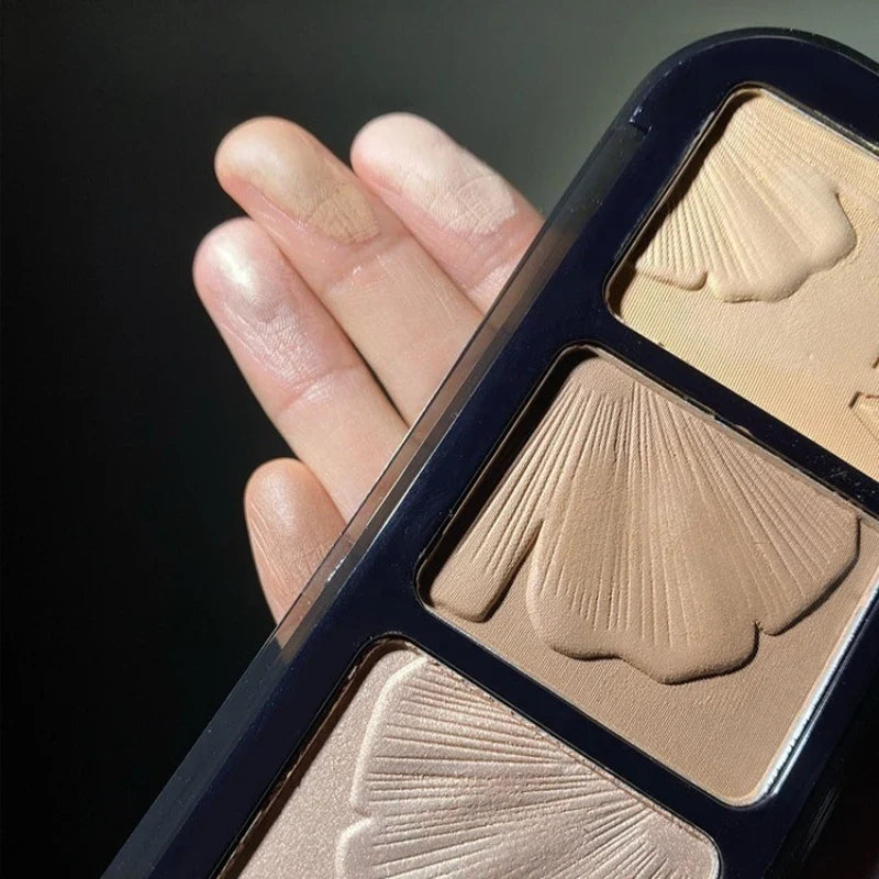 4-in-1 Contour & Highlight Palette – Silky Blurring Powder Contour Highlight Palette Qme