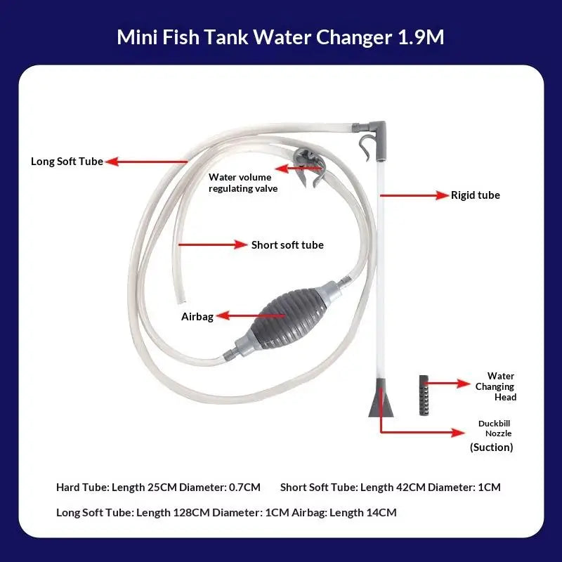 Aquarium Siphon Water Changer & Gravel Cleaner Pump Aquarium Siphon Cleaner Qme A1