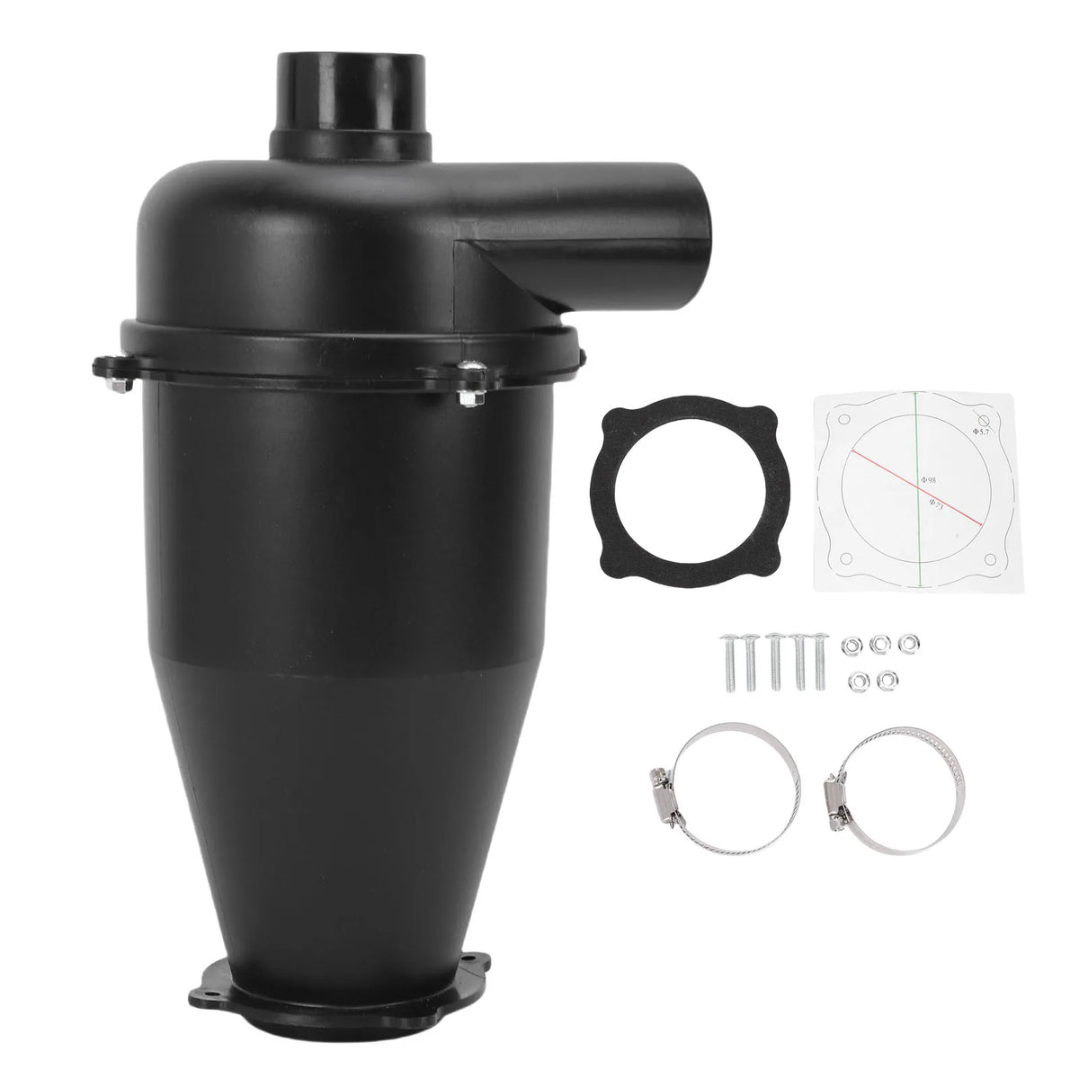 Cyclone Dust Separator for Wet Dry Vacuums | High Performance Vacuum Dust Separator Qst black