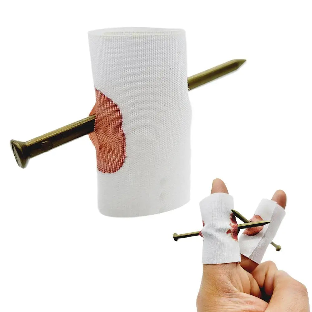Fake Nail Through Finger Prank Toy – Novelty Magic Trick Novelty Prank Toy Qme
